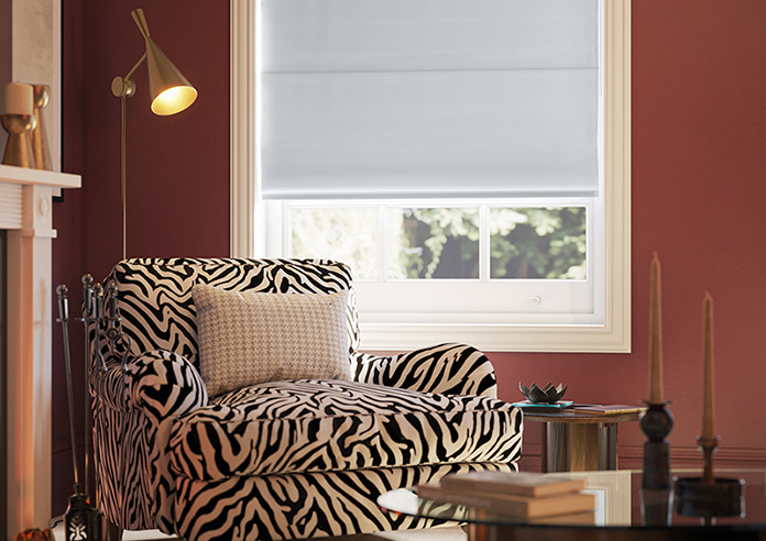 Kyoto Faux Silk, Silver - Motorised Roman Blind - Image 5